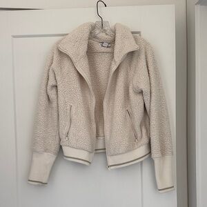 Athleta Cream Teddy Jacket